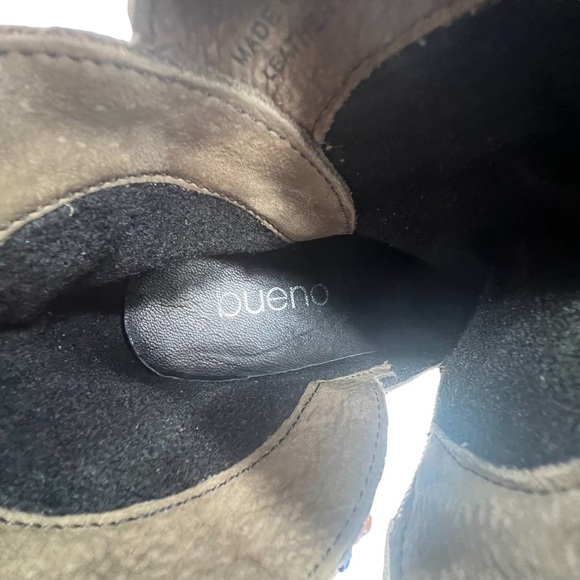 Bueno Brown Leather Block Heel Side Zip Ankle Boots Size 39 Women's - Picture 7 of 10